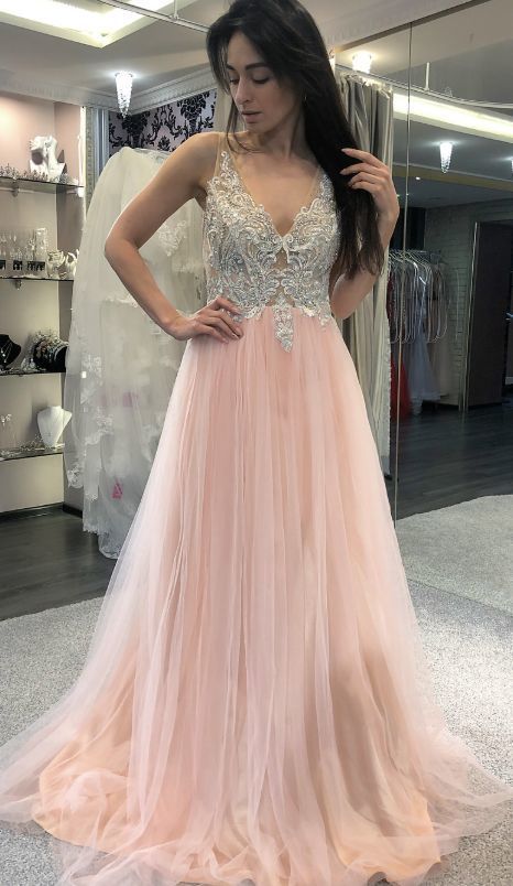 Princess Pink Tulle Long Prom Dress Graduation Dress   cg12663