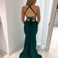 Sexy Vestidos Prom Dresses Keyhole Neckline Mermaid Women's Formal Sleeveless Party Evening Gowns Front Slit with Train   cg12749