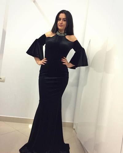 Mermaid Black Evening Dress, Formal Dress Prom Gowns,   cg12785