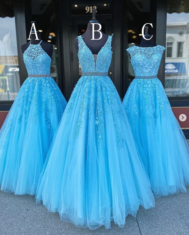 Long Prom Dresses with Appliques and Beading, Grad Dresses Long, 8th Graduation Dress ,School Dance Dress     cg12830