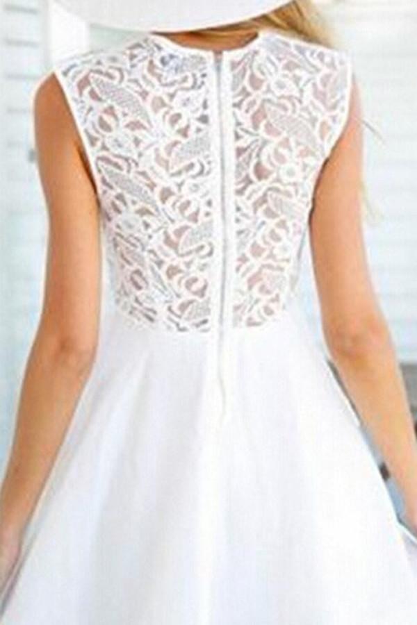 A Line Chiffon Sleeveless Homecoming Dress, Elegant Lace Up Short homecoming Dress cg1293