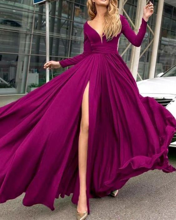 Simple long Prom Dresses   cg13066