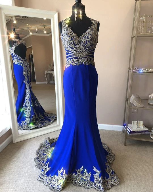 ROYAL BLUE PROM DRESSES, LONG PROM DRESS, PROM DRESS   cg13100