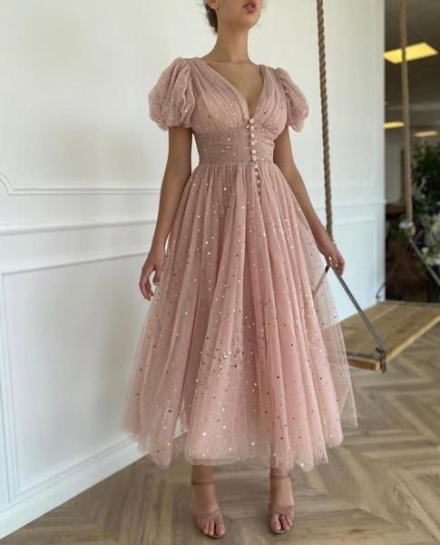 Pink Bling Bling Tulle Prom Dress , Charming Prom Dress   cg13422