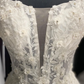 WHITE TULLE LACE LONG PROM DRESS WHITE TULLE FORMAL DRESS   cg13705