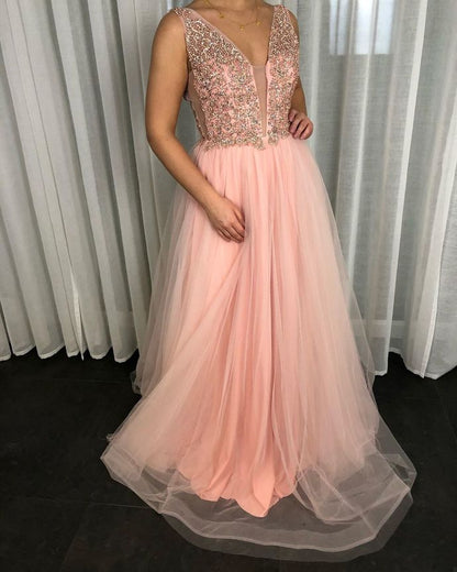 V-Neck Prom dresses long, Long evening dress,prom dresses   cg13945