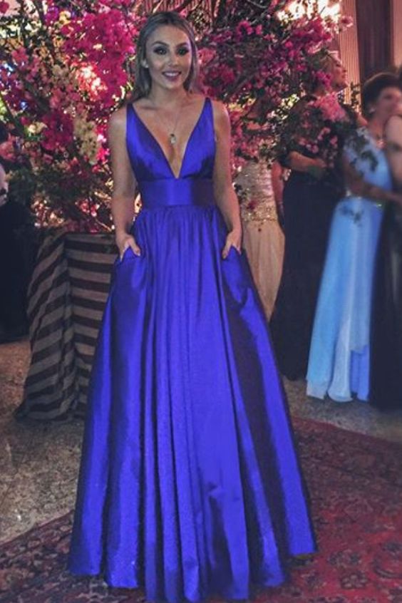 Blue Prom Dress, Long evening dress,prom dresses   cg13948