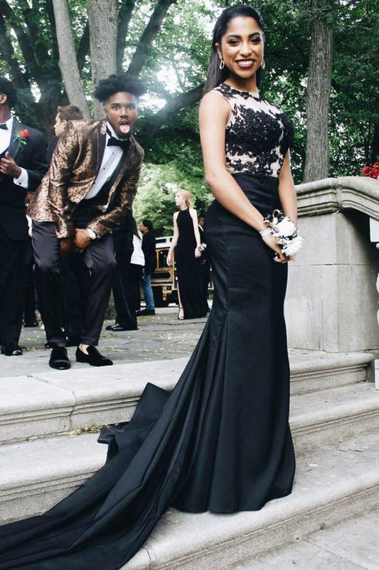 Prom Dresses Sexy Cheap Black Appliques Prom Dress Formal Dress Evening Dress Party Prom Gowns   cg14023