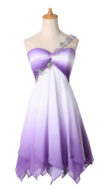 One Straps Knee Length Sexy Short Gown Irregular Cutting Special Occasion Dress homecoming dress   cg14040