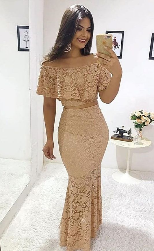 Simple lace  long prom dress formal dress   cg14116