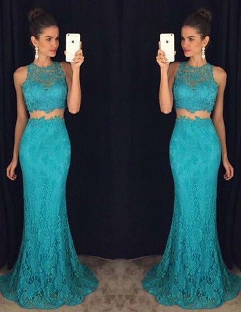 2 Piece Prom Gown,Two Piece Prom Dresses,2 Pieces Party Dresses   cg14130