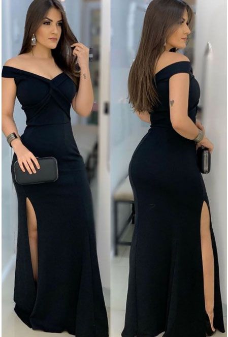 Floor-Length Prom Dress, Evening Dress black  cg14220