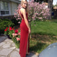 Halter Party Dresses Long Prom Dresses Split-Left Formal Dresses   cg14232