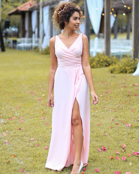 Pink Prom Dress, Sexy Long Evening Dress   cg14294