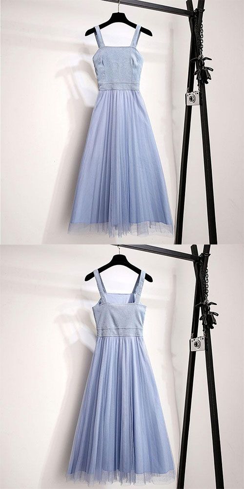 Blue cute tulle summer dress, women fashion homecoming dress cg1437