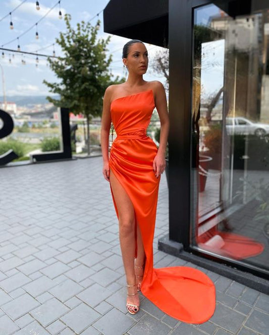 new arrive orange long Prom Dresses  cg14507