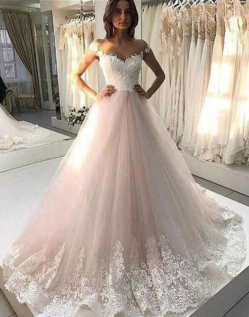 Charming Tulle Lace Appliques Evening Dress,Multi-Layered Prom Dress cc2491 main image 1