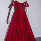 Dark Red Sweetheart Straps Tulle Evening Gown, Wine Red Prom Dress   cg14765