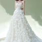 WHITE A LINE APPLIQUE LONG BALL GOWN PROM DRESS FORMAL DRESS    cg14871