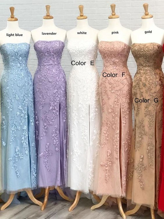 2021 Meerjungfrau Lange Ballkleider mit Applikationen und Perlen Mode Abendkleid mit Schlitz cg15392