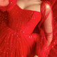 Red tulle short dress red tulle cocktail dress Homecoming Dress   cg15452
