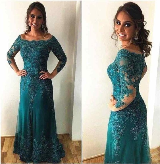 A-line Lace Prom Dress With Sleeves , Charming Prom Dress   cg15467