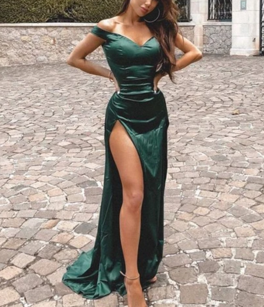 Mermaid Prom Dress For Teens, Off The Shoulder Prom Dresses, Graduation School Party Gown   cg15556