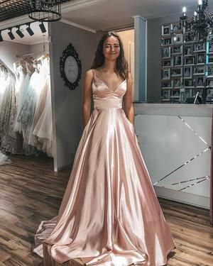 Sexy V Neckline Empire Prom Dresses    cg15561