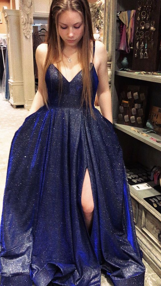 navy blue Prom Dress Women Dresses   cg15649