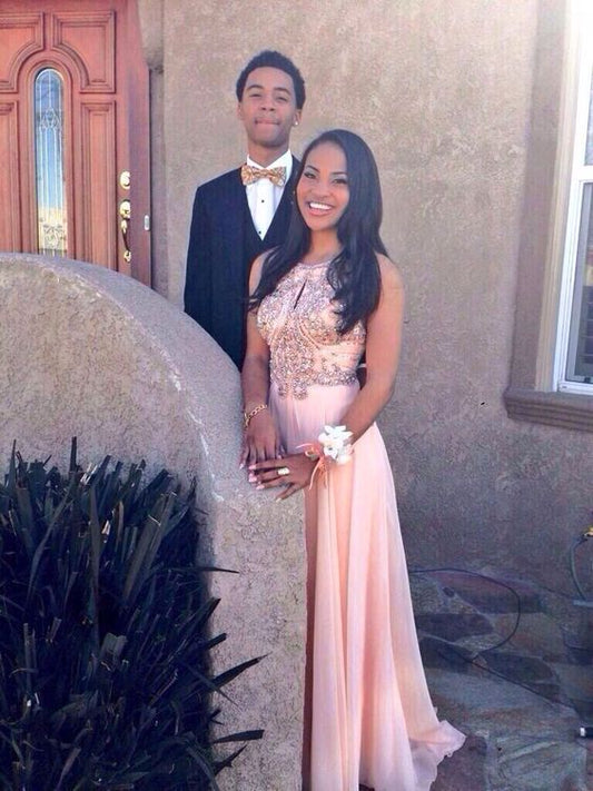Pink long evening dress Prom Dresses   cg15809