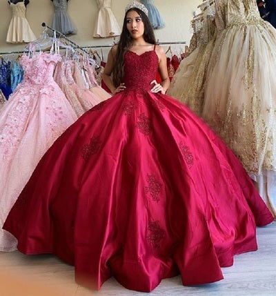 ball gown prom dresses princesses,corset Lace Applique quincenera dress   cg15932