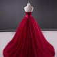 Charming Satin And Tulle V-Neckline Sweet 16 Gown, Tulle Formal Gown Prom Dress   cg15995