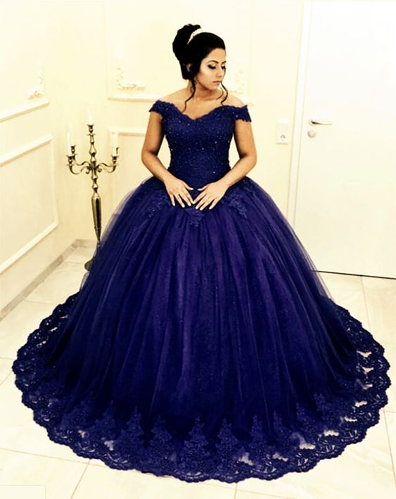 Elegant Navy Blue Quinceanera Dresses prom dress   cg16041