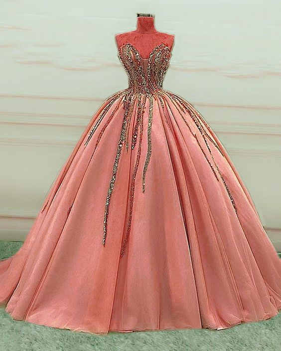 Elegant Beaded Sweetheart Ball Gown Dresses Quinceanera prom dress   cg16131