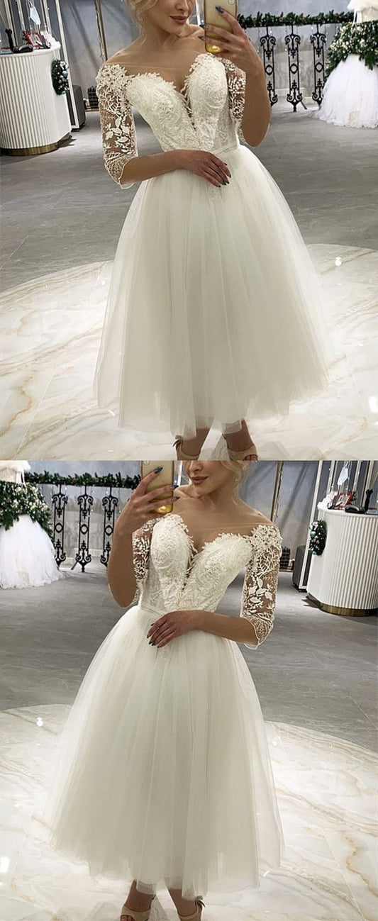 short vintage tulle wedding dress prom dress   cg16135