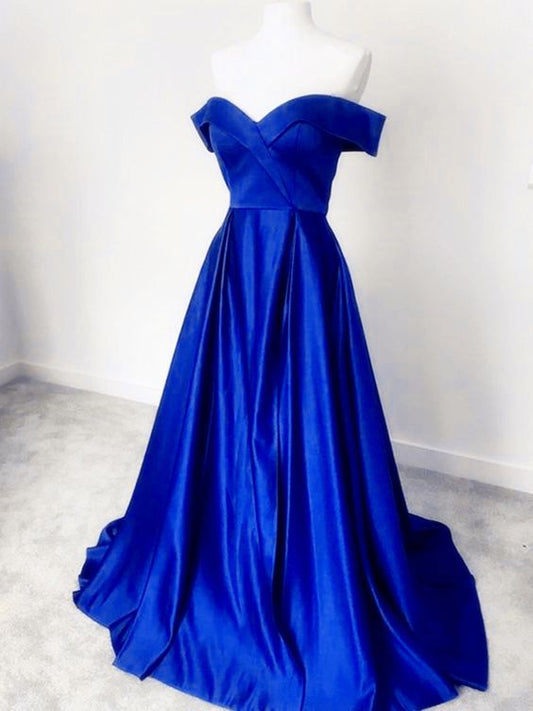 Classic Royal Blue Prom Dresses   cg16243