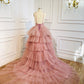 Blue Tiered Long Formal Gown Prom Dress     cg16261