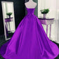 Charming Dark Red Satin Scoop Ball Gown Formal Dress, Quinceanera Dress prom dress   cg16280
