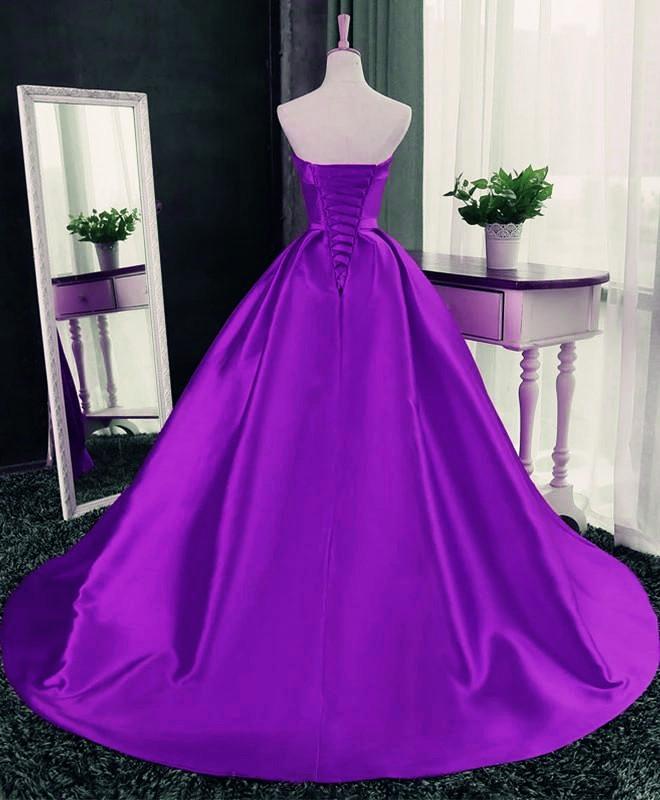 Charming Dark Red Satin Scoop Ball Gown Formal Dress, Quinceanera Dress prom dress   cg16280