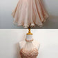 Splendid Short Homecoming Dress Cute Two-Piece Chiffon Short Homecoming Dress With Beading cg1631