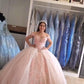 pink long prom dress,ball gown Prom Dresses    cg16353