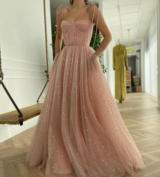 romantic pink long Prom Dress    cg16462