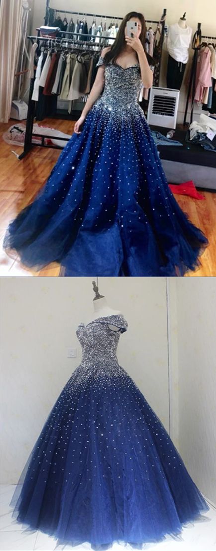Ball Gown Royal Blue Prom Dress,Charming Evening Dress,Prom Dresses   cg16470