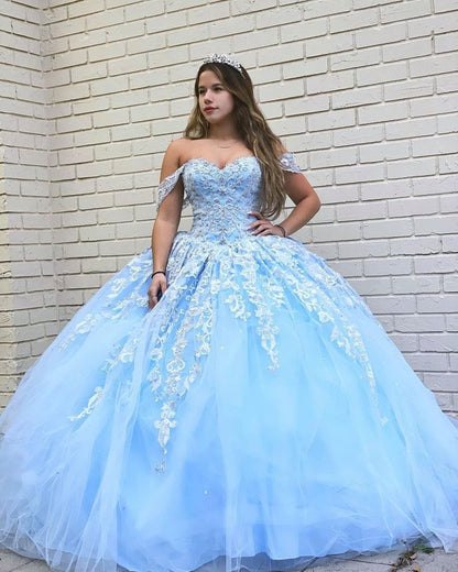 Off the Shoulder Ball Gown prom Dress    cg16508