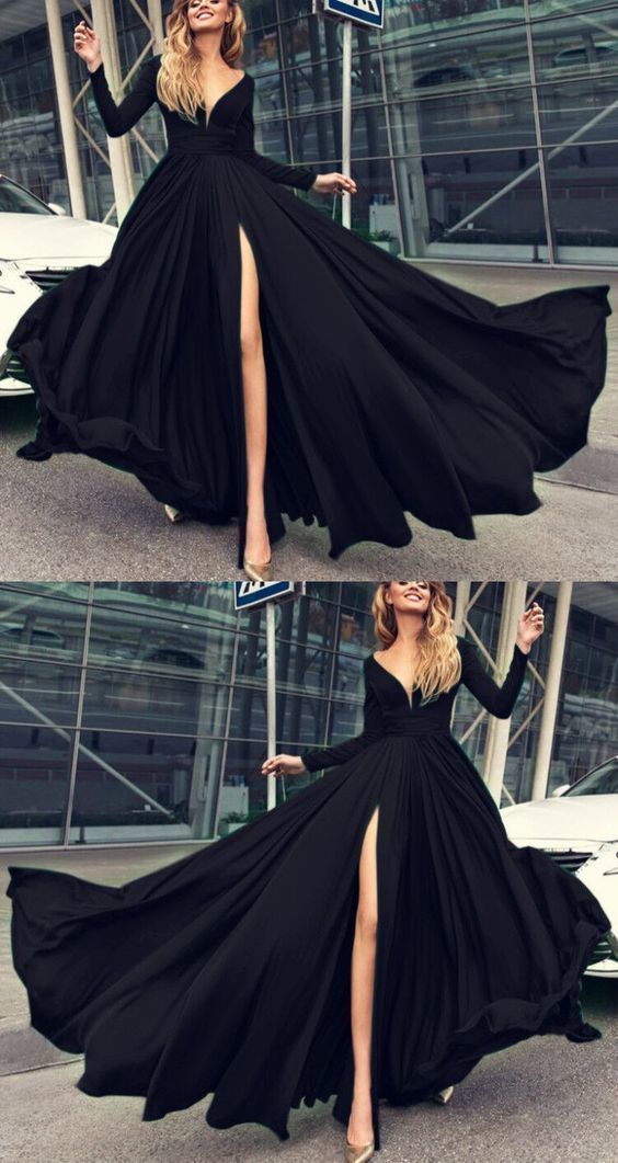 long sleeve evening Dress Prom Dress    cg16522