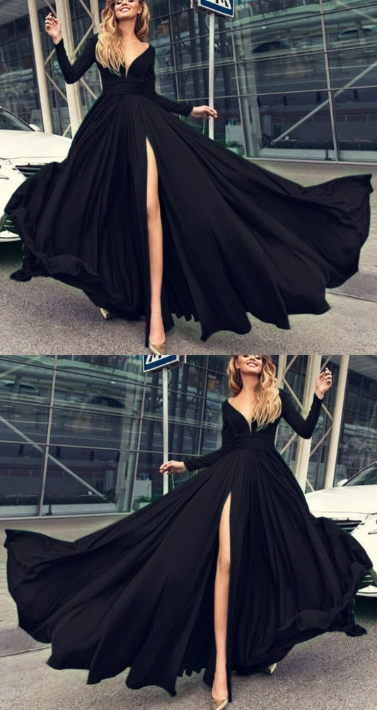 long sleeve evening Dress Prom Dress    cg16522