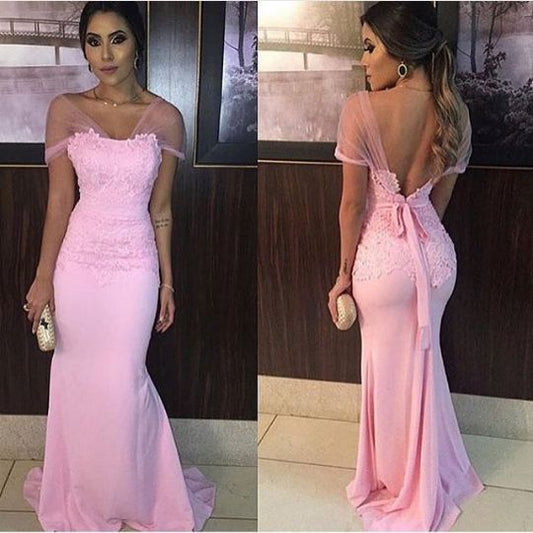 Long Prom Dresses Evening Dress pink   cg16529