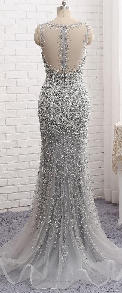 Fashion Mermaid Floor-Length Prom Dress with Full Beading,Long Formal Dress   cg16603