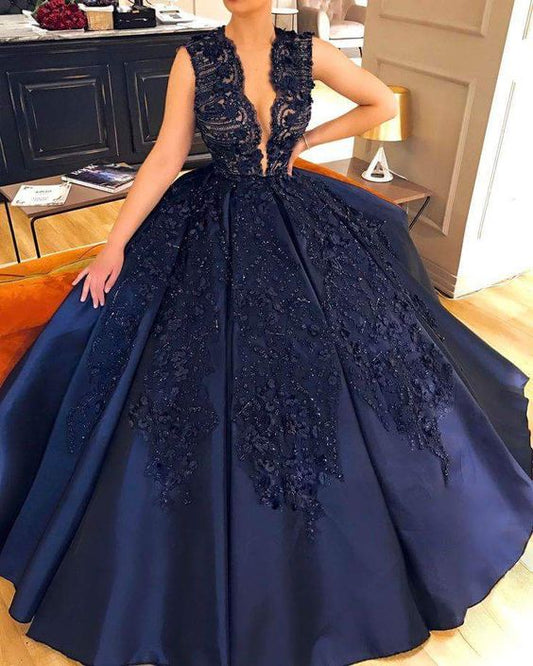 beautiful blue formal ball gown Prom Dress    cg16608