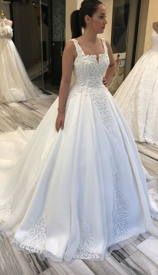 A-line wedding dress long Prom Dress    cg16659